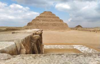 Day tour to Giza Pyramids Memphis Sakkara from Cairo